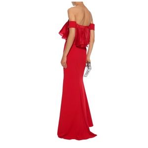 Badgley Mishka Red Off the shoulder Evening gown